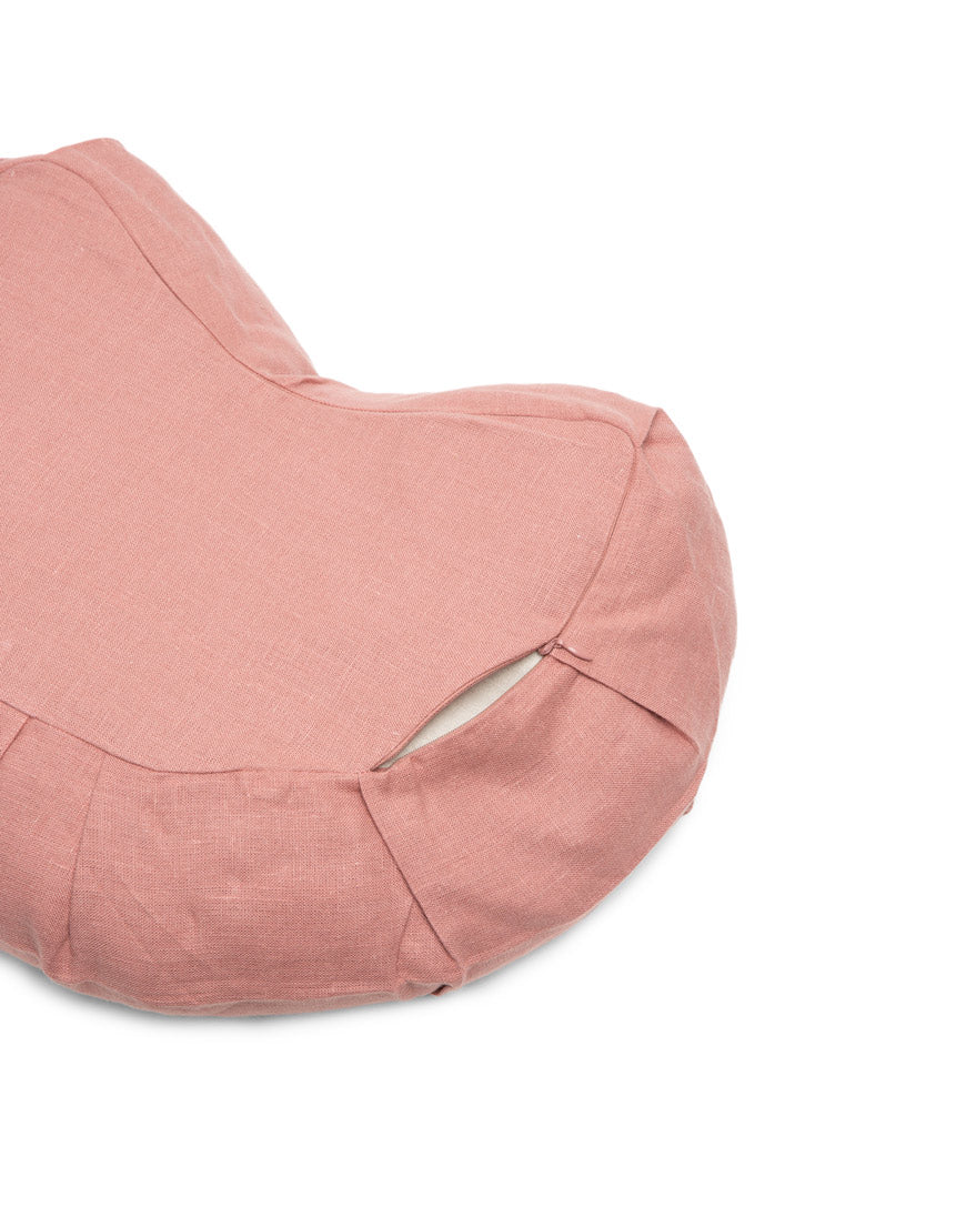 linen halfmoon meditation cushion cover - Image 5